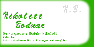 nikolett bodnar business card